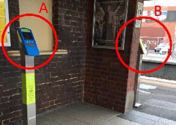 青いスタンド(A)にご注意。黄緑色のじゃないとタップオンできません。